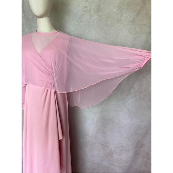 Vintage 1970s Plus Size Pink Maxi Dress - Picture 2 of 6